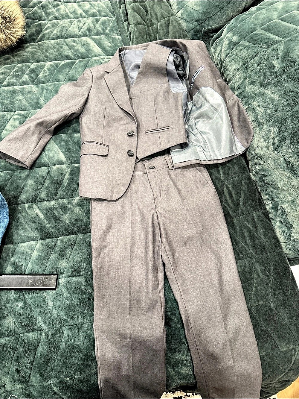 Three-Piece Suit in charcoal gray Like New